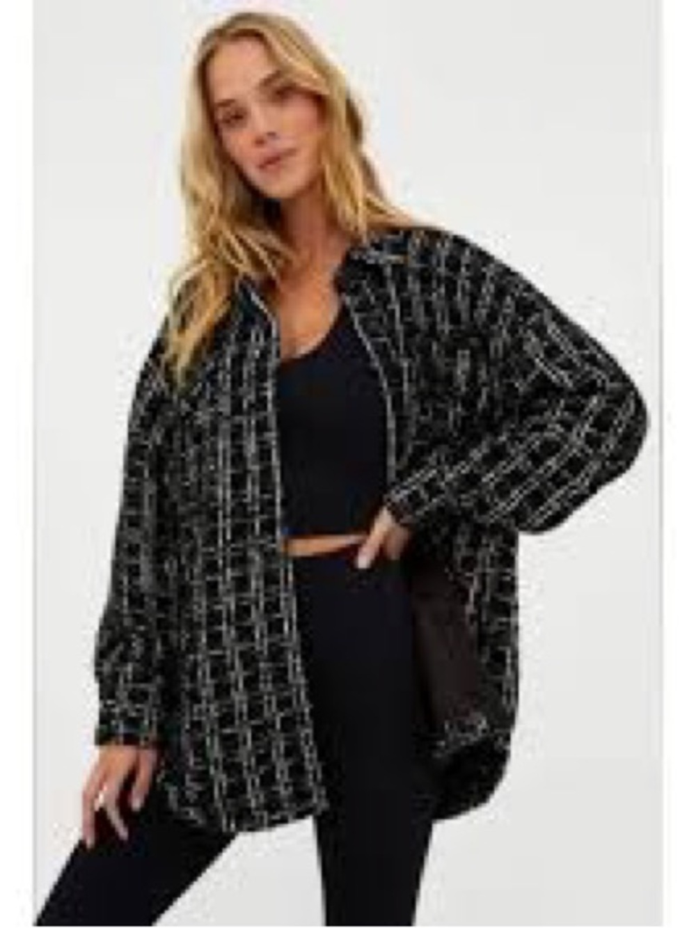Beach Riot Noelle Shacket in "Black Ice"